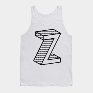 3D Ben Day Dot Isometric Letter Z Tank Top